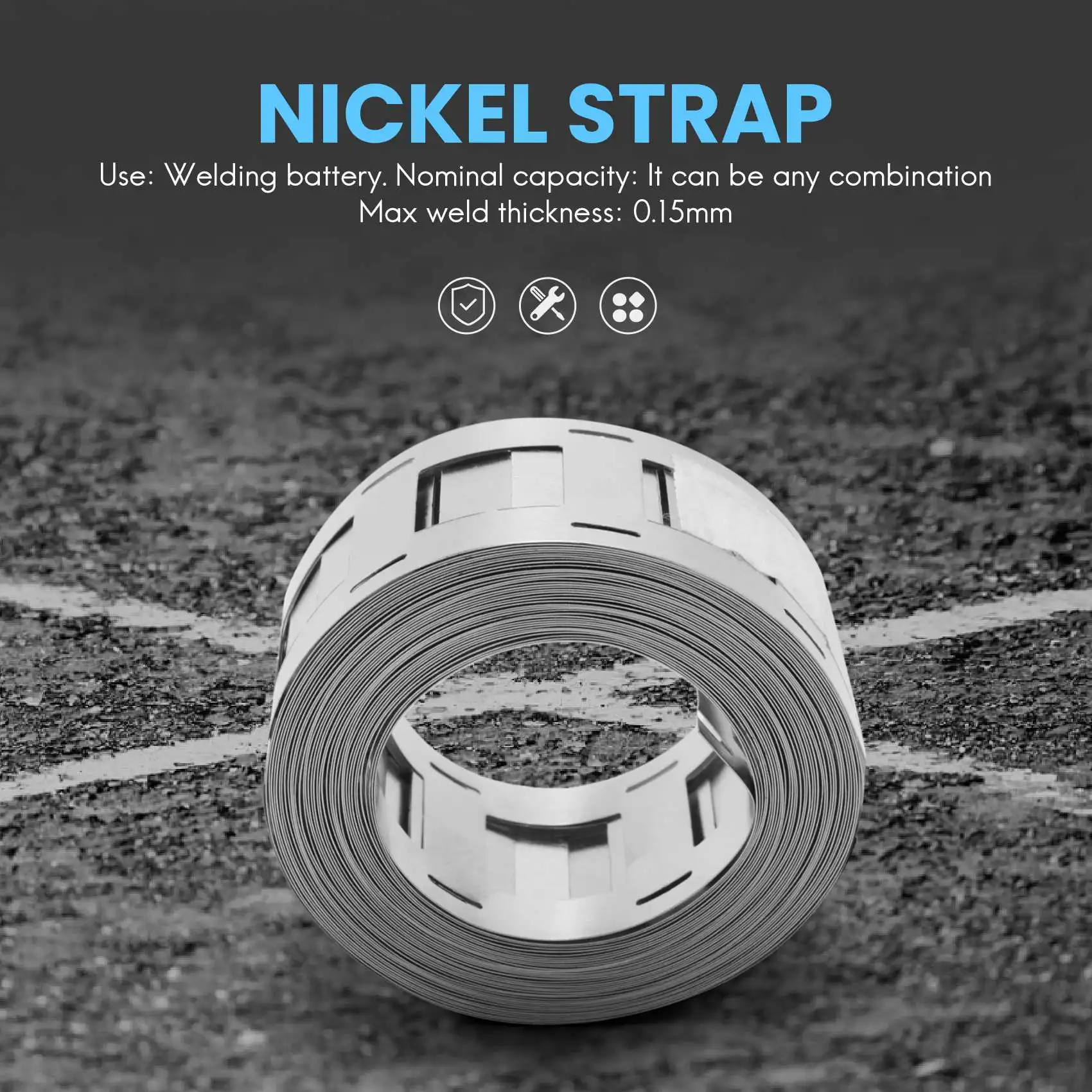 5M Nickel Strap 0.15x27mm Lithium Battery Nickel Strip Lithium-Ion Ni Plate Batteries Used for 18650 Pack