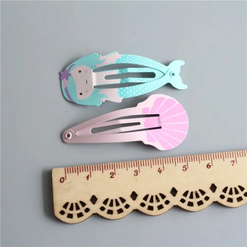 4PCS New Creative Lovely Mermaid Shell BB Clips Girls Hair Accessories Children Headwear Baby Hair Clips Headdress Kids Hairpins