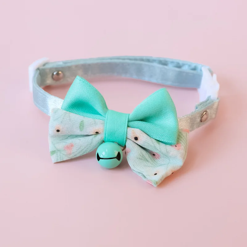 1pc Bow Pet Cat Collar Flower Adjustable Safety with Bell Ring Necklace for Cat Puppy Small Dog Bow-tie Pet Accessories