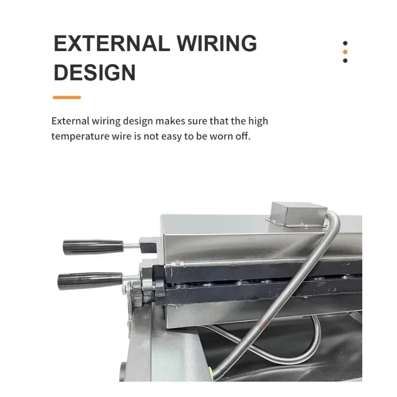 2025Hot Commercial 220V Fish Shape Ice Cream Waffle Cone Machine Open-Mouth Taiyaki Maker Snack Machine