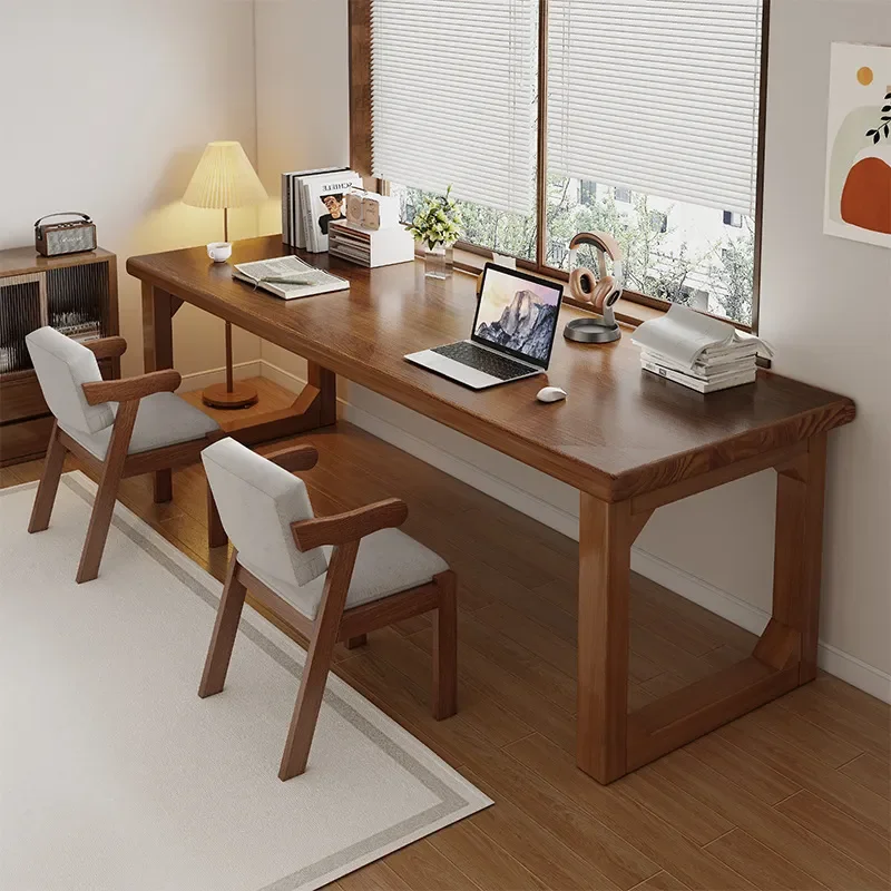 for Double Desk Student Library Home Writing Simple Living Room Long Computer Workbench