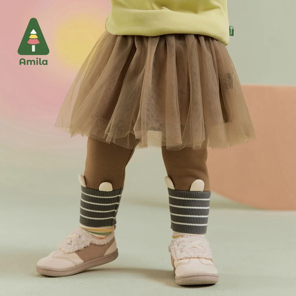 

Amila Baby Girl Culottes 2024 Winter New Multicolour Soft Warm Elastic Soft For 0-6 Years Baby Clothing