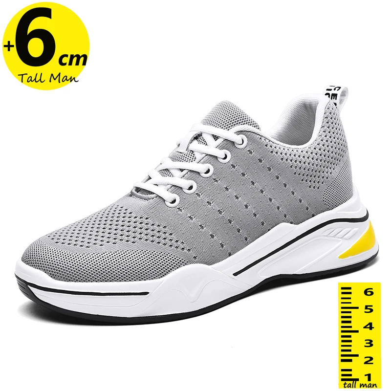 

Men Chunky Sneakers Man Elevator Shoes Booster taller Height Increase Insole 6cm Leisure Fashion