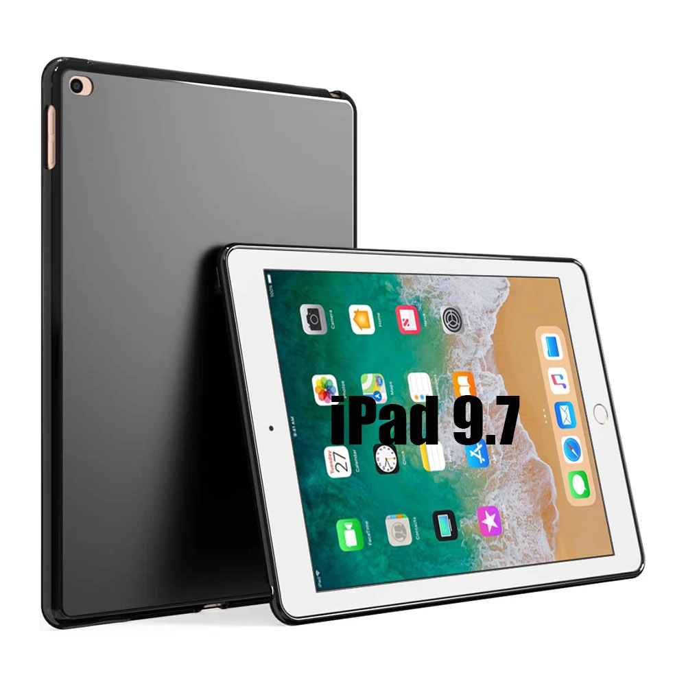 Tablet Case For iPad 9.7 2017 2018 Bendable Soft Silicone TPU Protective Shell Shockproof Tablet Cover For iPad 5th 6th Gen