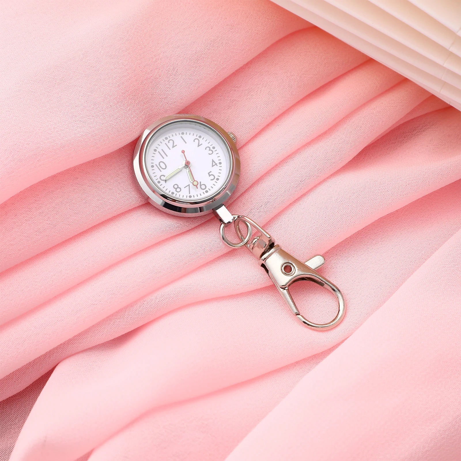 ممرضة مشاهدة الطلب الكبير حركة الكوارتز كيرينغ فوب كليب على الممرضات الأطباء الموظفين المحمولة ساعات الجيب مرآة سبائك الزجاج #3