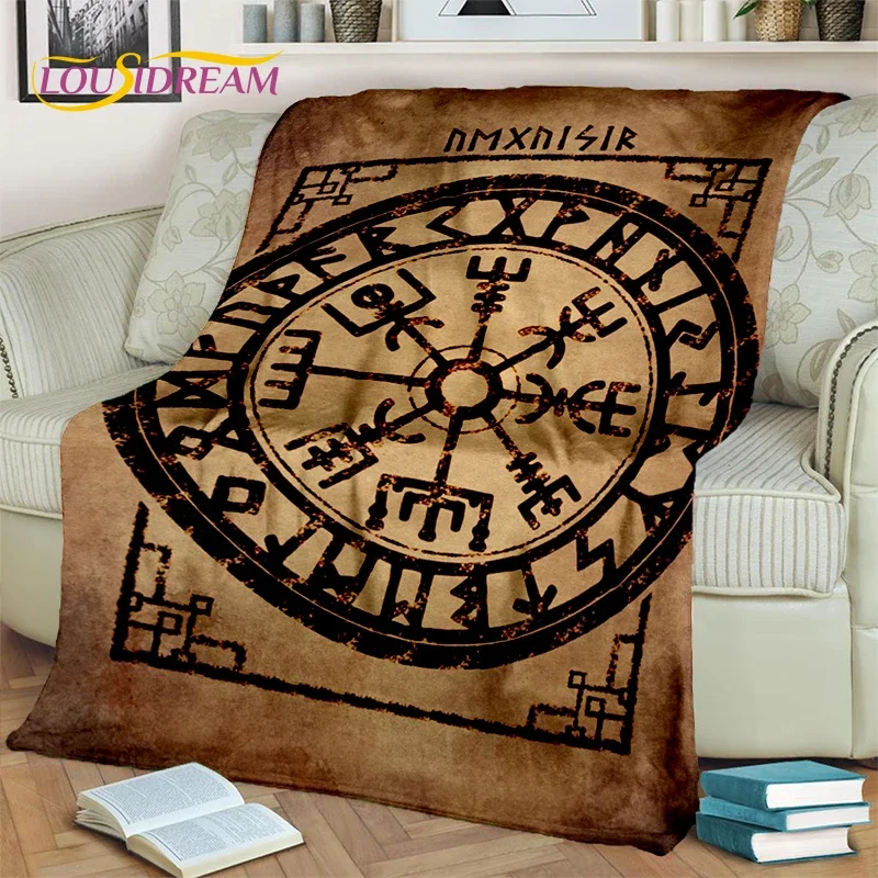 Odin Viking Symbol Valknut Nordic Valhalla Blanket,Soft Throw Blanket for Home Bedroom Bed Sofa Picnic Travel Office Cover Child