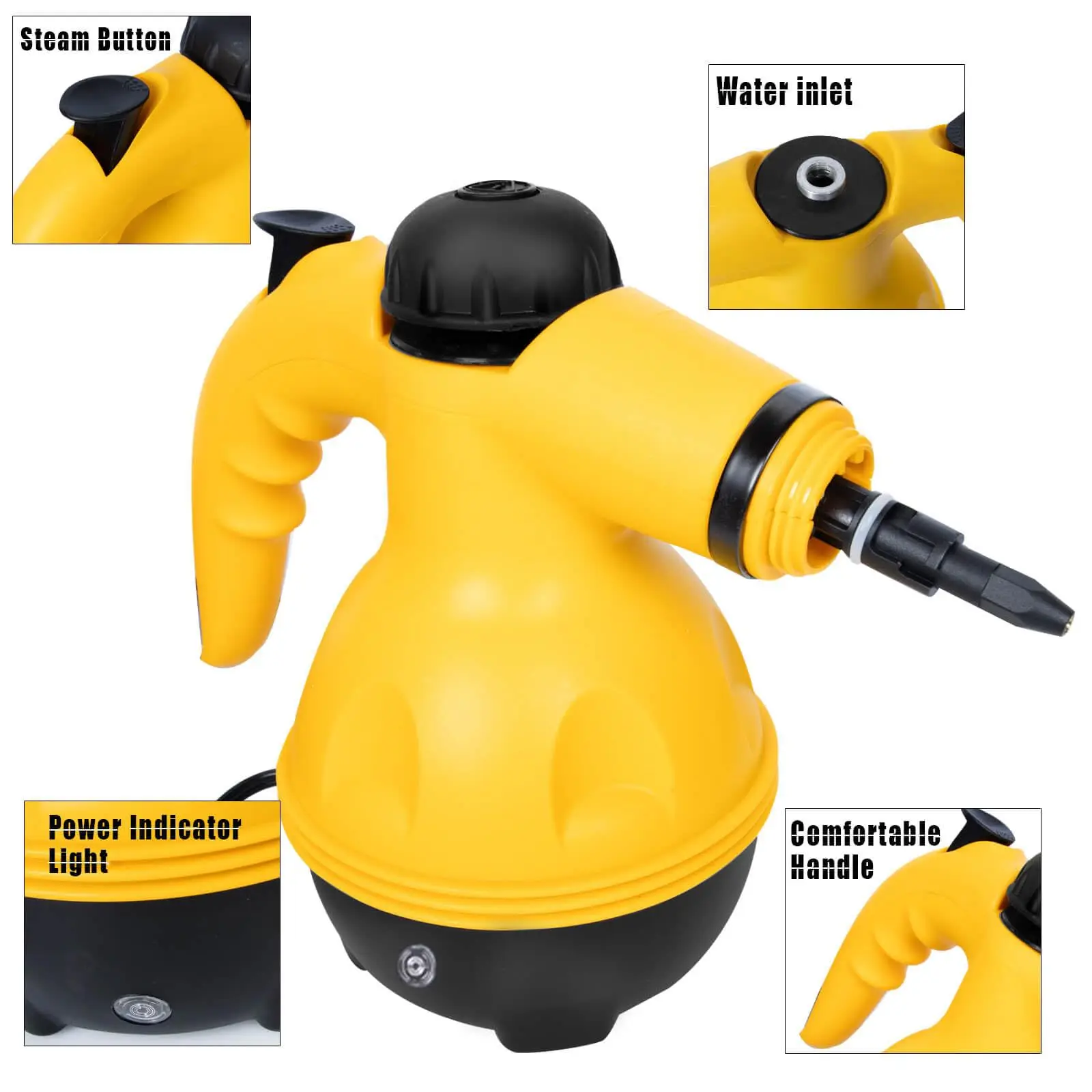 Certified 1000W Electric Steam Cleaner 1200ml Capacity for American Mosque/Hotel Cleaning 220V Suitable for Saudi Volume Orders