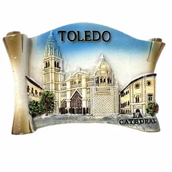 Toledo Spain Fridge Magnets Travel 3D Memorial Magnetic Refrigerator Stickers Gift Room Decoration Collectio