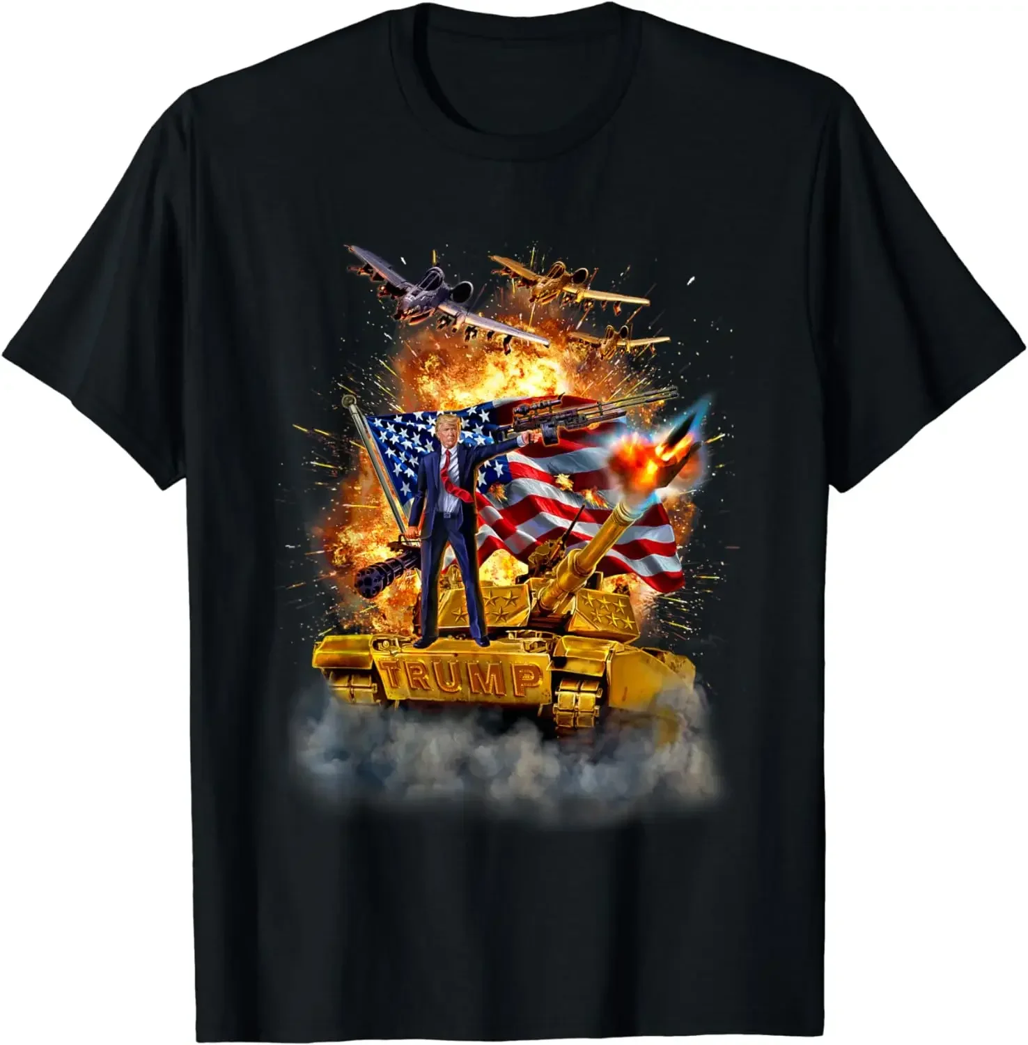 

T-Shirt, United States President Donald Trump Epic Battle Streetwear Vintage Clothing T Shirt for Men Graphic T Shirts style.