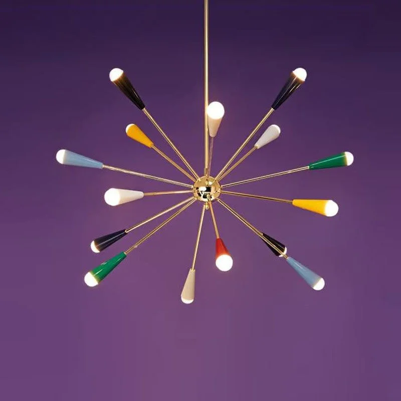 

Colorful Chandelier Suspension Creative Pendant Light Living Dining Room Bedroom Hanging Lamp Home Decoration