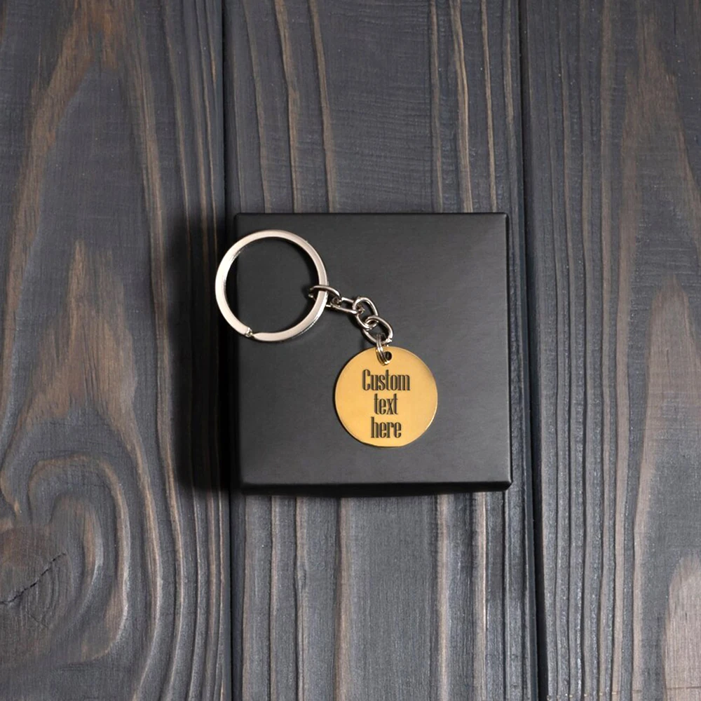 Customized Stainless Steel Classic Disc Keychain, Available In Any Name, Wholesale, And As A Gift For Multiple People