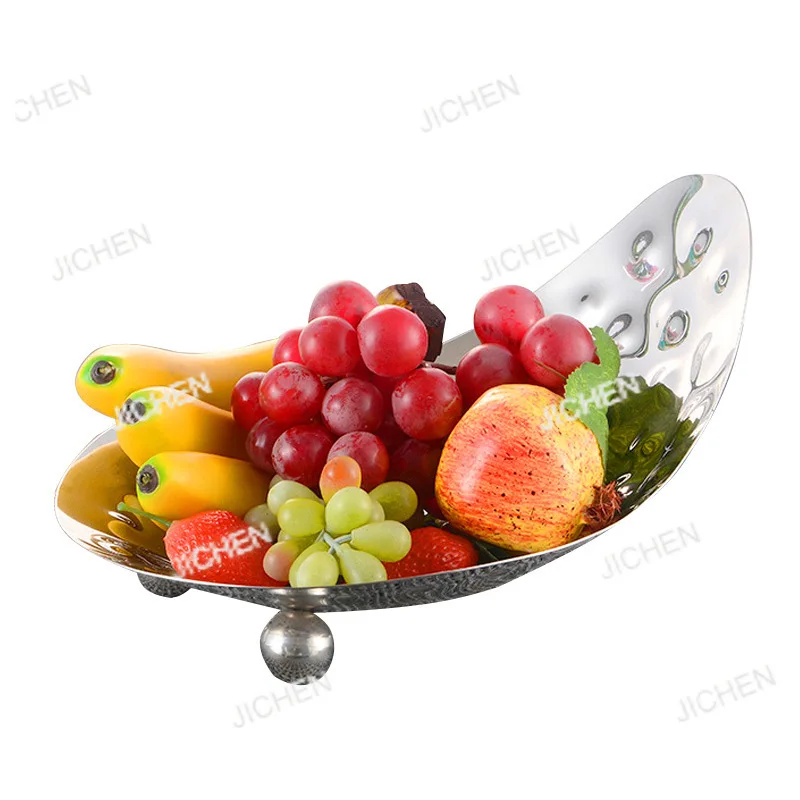 

Тарелка с фруктами и принтом молотка из нержавеющей стали, тарелка для фруктового салата, европейская креативная тарелка для отеля, ресторана, тарелка для сашими, легкая роскошная