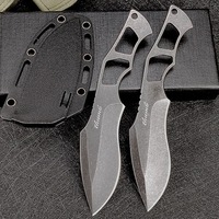 Outdoor Small Pocket Fixed Blade Knife Kydex Sheath 440C Steel Hunting Tactical Defense Neck Knife EDC Camping Tool