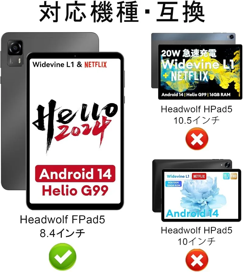 Headwolf FPad5 用 8.4 インチ Headwolf FPad6 FPad7 タブレット PC 超