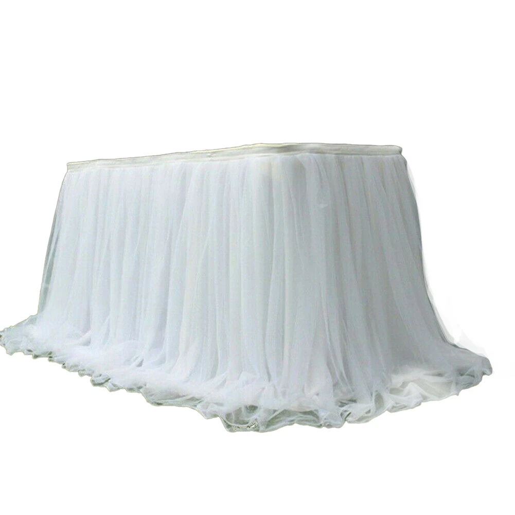 Table Curtains Table Covers Table Surrounds Wedding Tablecloths Snow Veil Customised Table Birthday Cake Table Veil