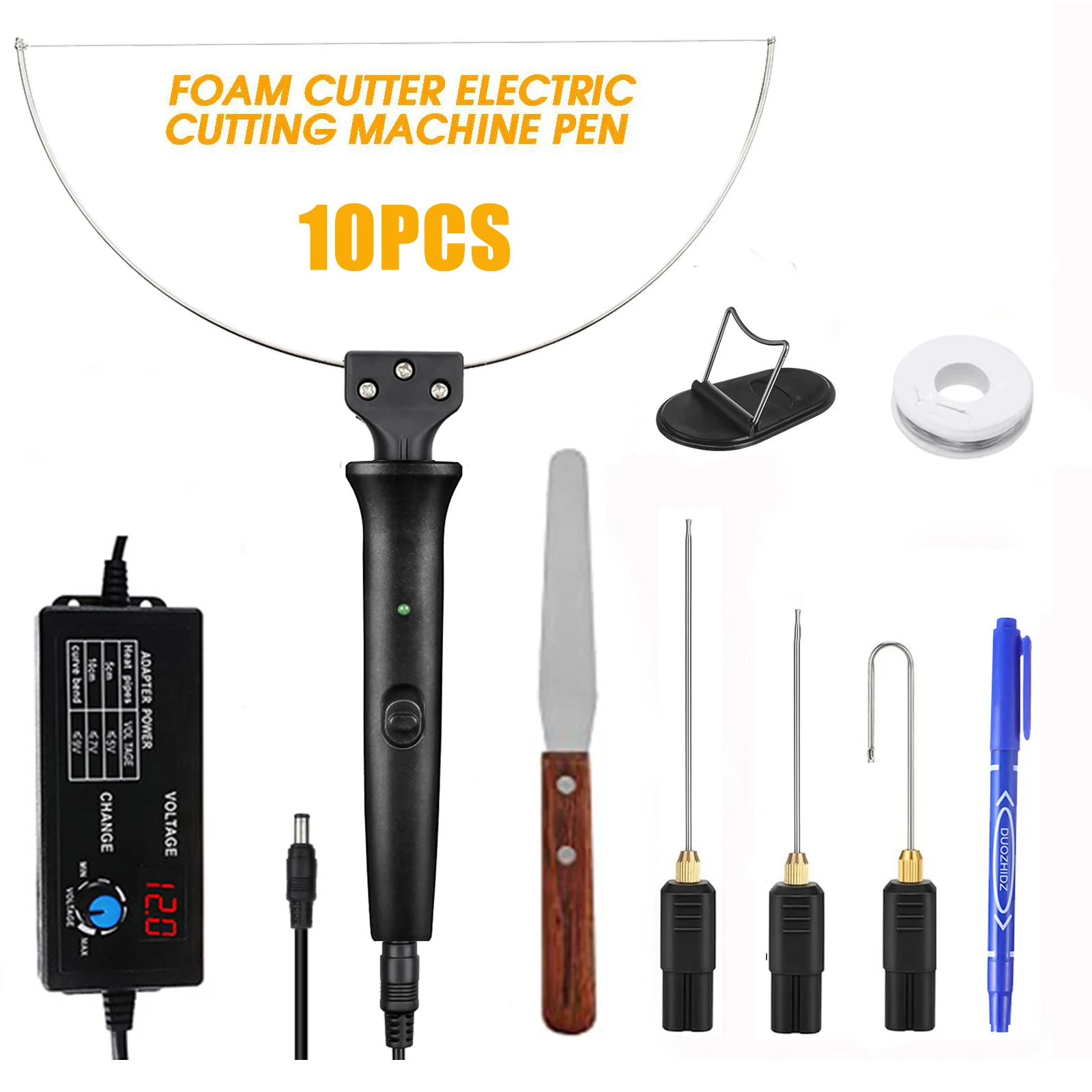 10Pcs Electric Foam Plastic Cutter Pen Electric Styrofoam Cutting Tool Styrofoam Cutter Hot Wire Foam Cutter 100-240V