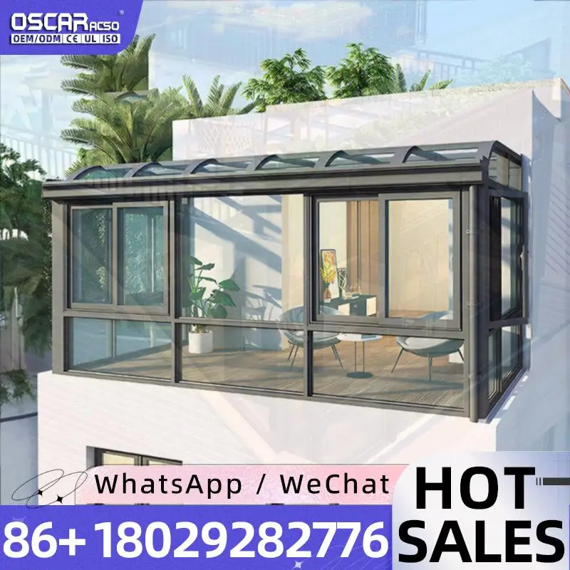 Aluminum Sunroom Insulated Glass Outdoor Winter Garden Custom Glass House for Patio Terrace Yard sunroom