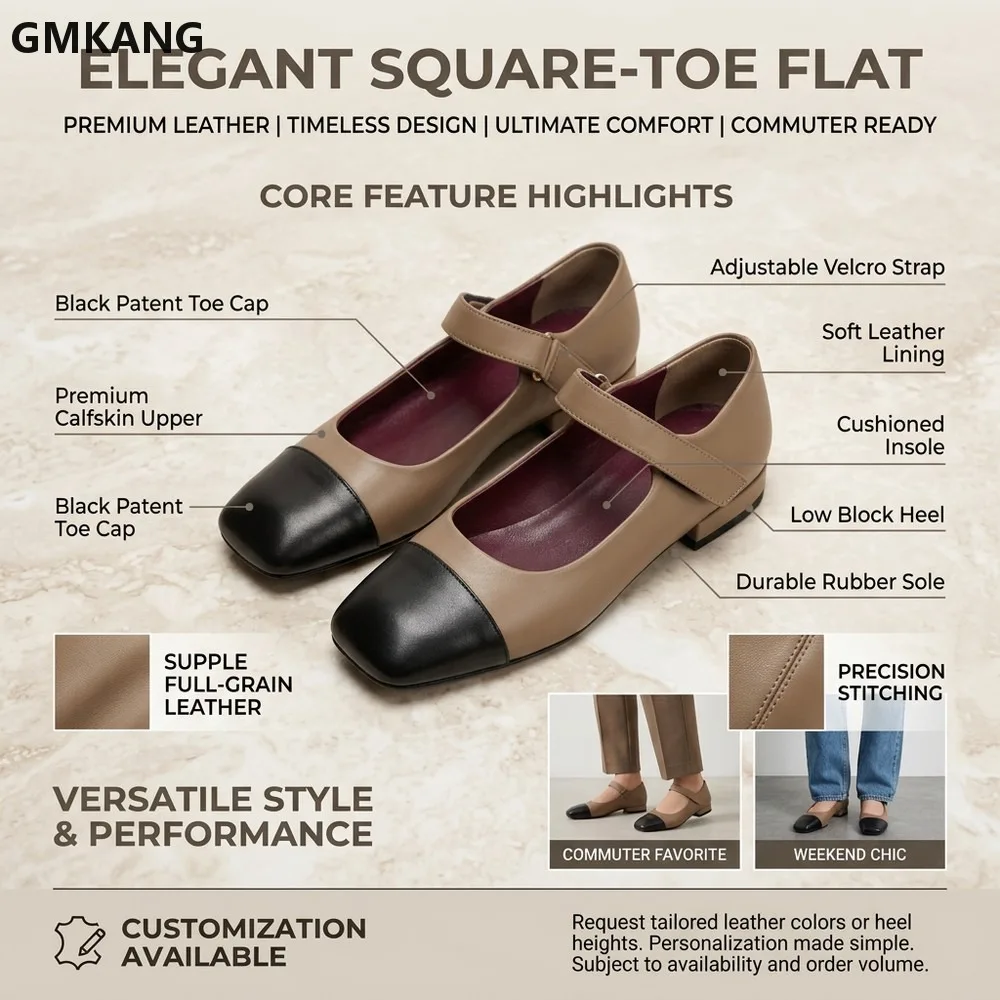 Women Suede Square Toe Ballet Flats Slip On Casual Shoes Soft Breathable Comfort Walking Loafers Lightweight Flexible