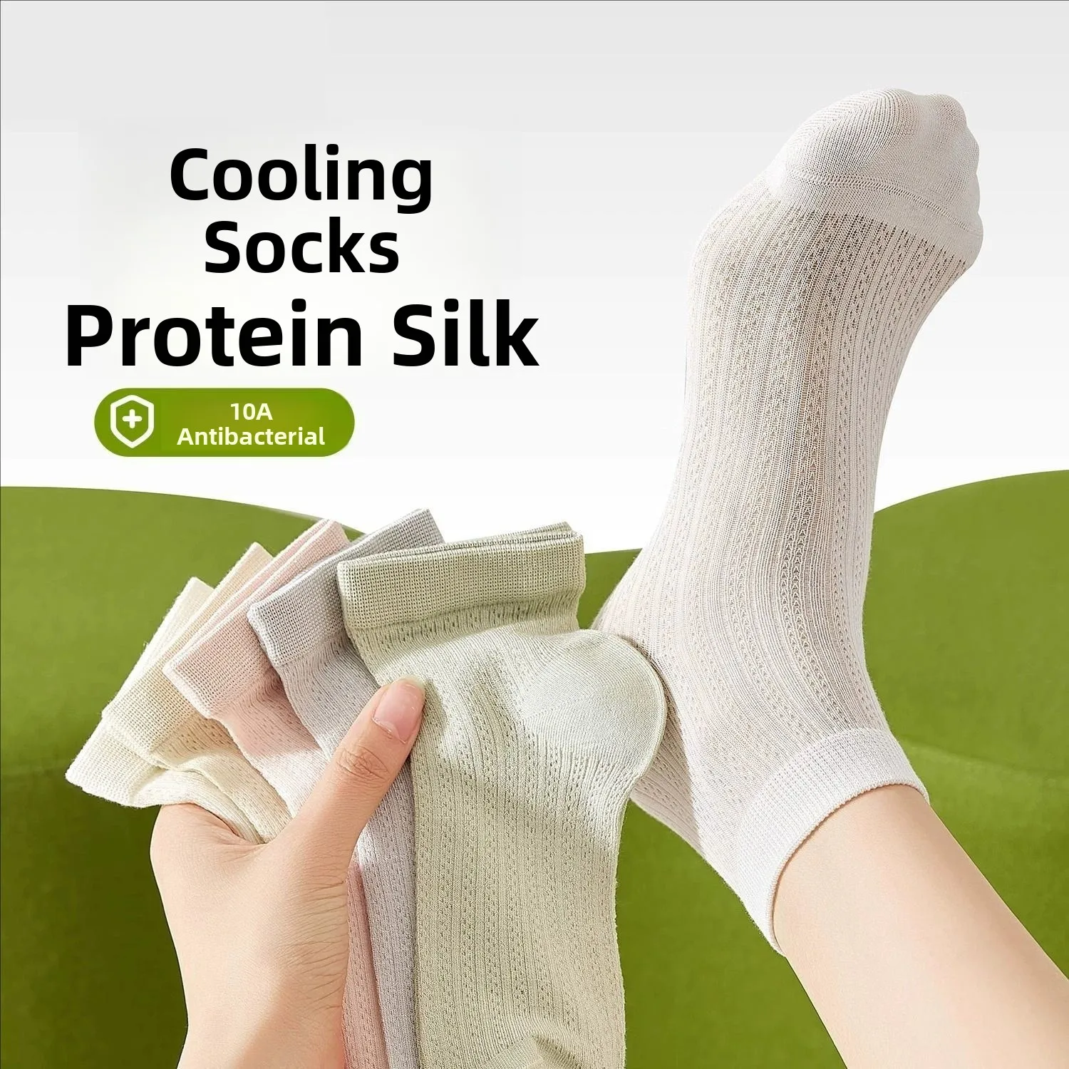 女性の夏用薄手ショートソックス通気性のあるシルクメッシュミッドカーフノーカフスレースアップホワイトバレエスタイル夏用薄手ストッキング