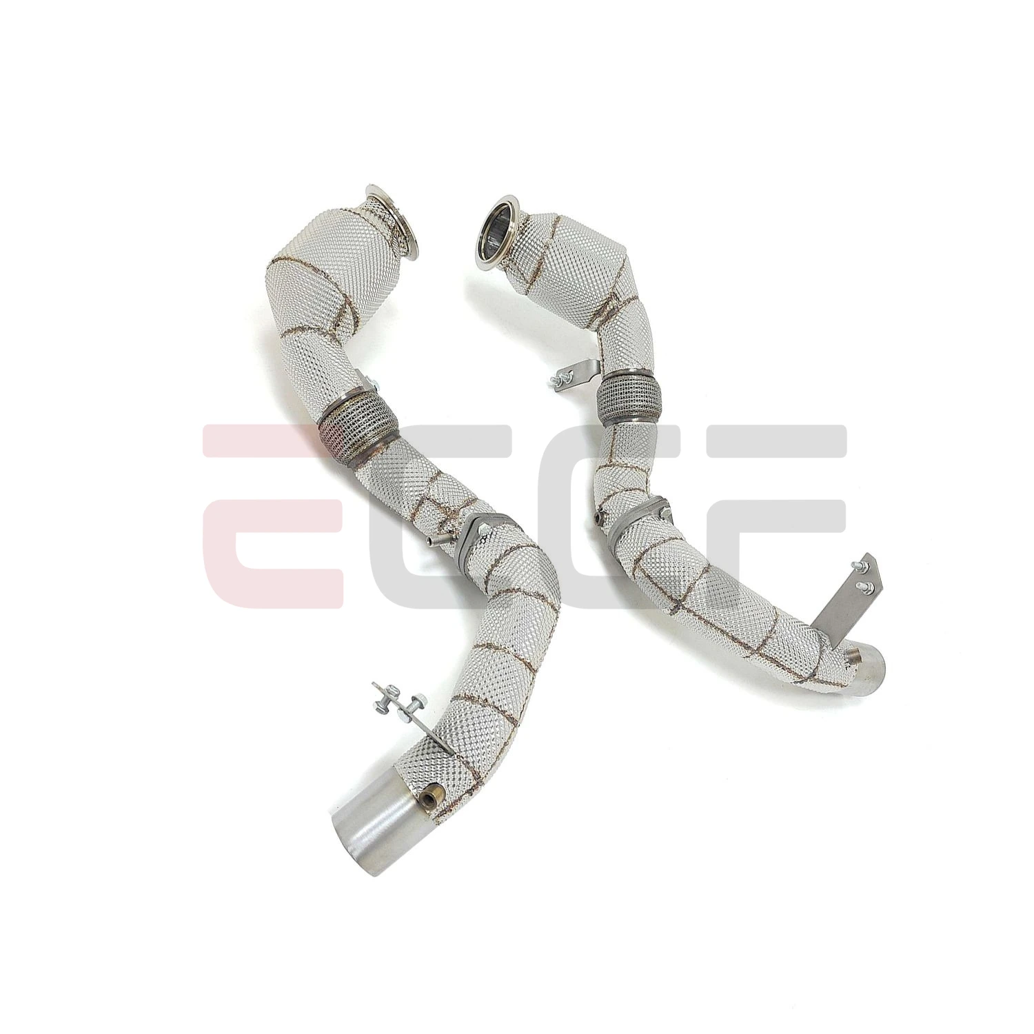 Sporty Downpipe With Heat Shield For BMW X7 M50i M550i 750i M850i X5 X6 N63 4.4T V8 Aggressive Exhaust Sound Plug and Play