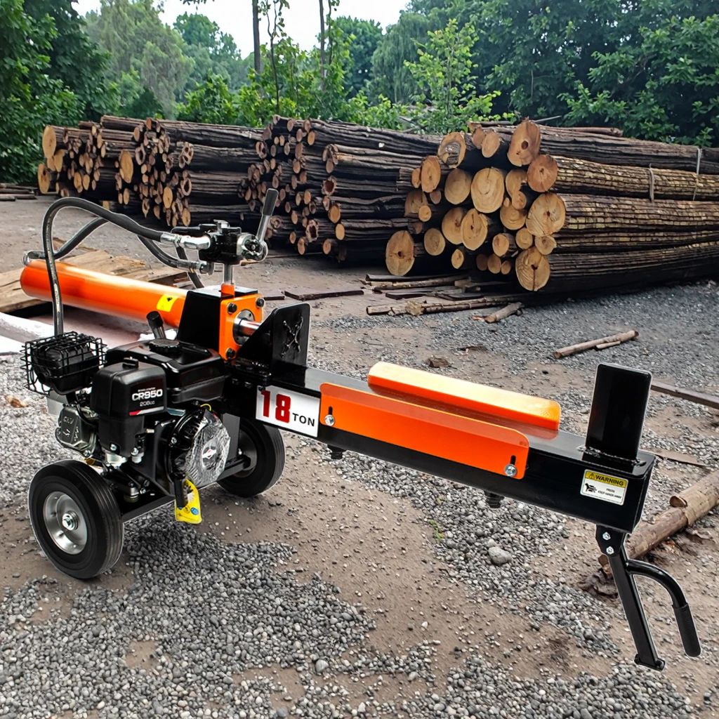 

HYSTRONG Factory OEM 18ton Horizontal and Vertical /petrol Mobile Wood Chipper Log Splitter