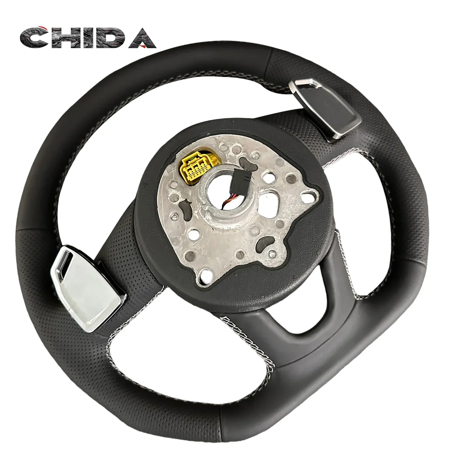 Hand Stitched Full Leather Custom Steering Wheel for Aud