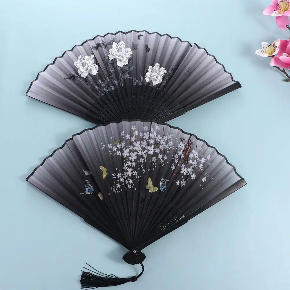 

Hand Held Pattern Art Craft Chinese Style Silk Dance Hand Held Silk Fan Folding Fan Photo Prop Tool Hand Held Flower Fan
