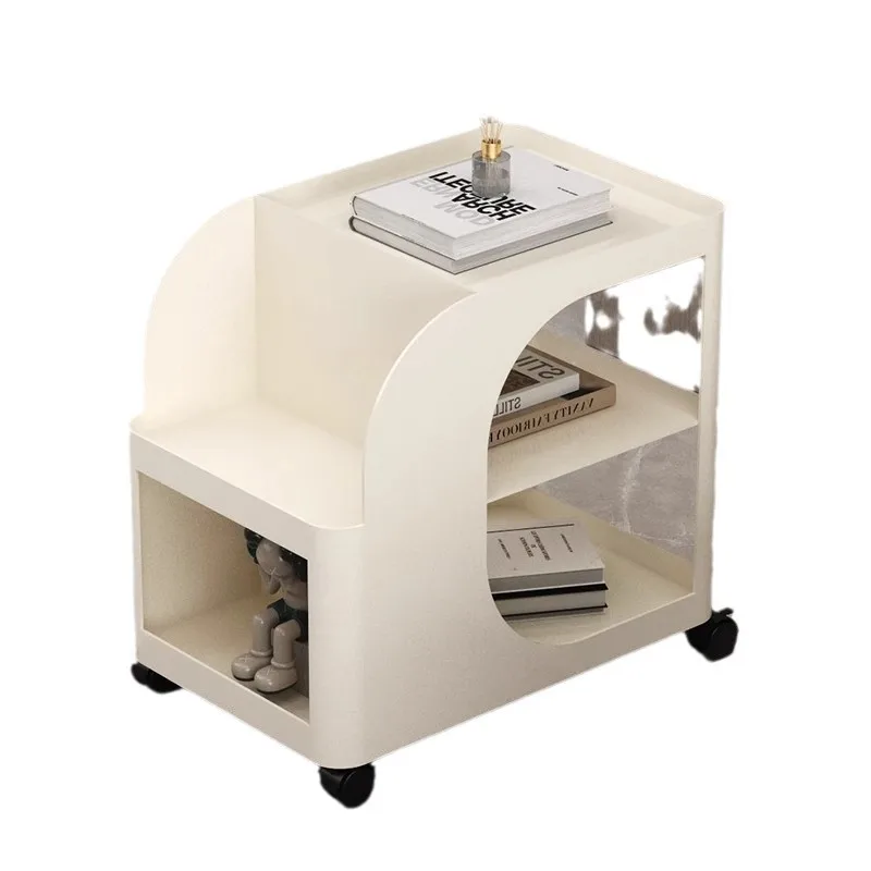 

Cream wind sofa side table, mobile small coffee table, simple and modern creative small side table, Internet celebrity side ca