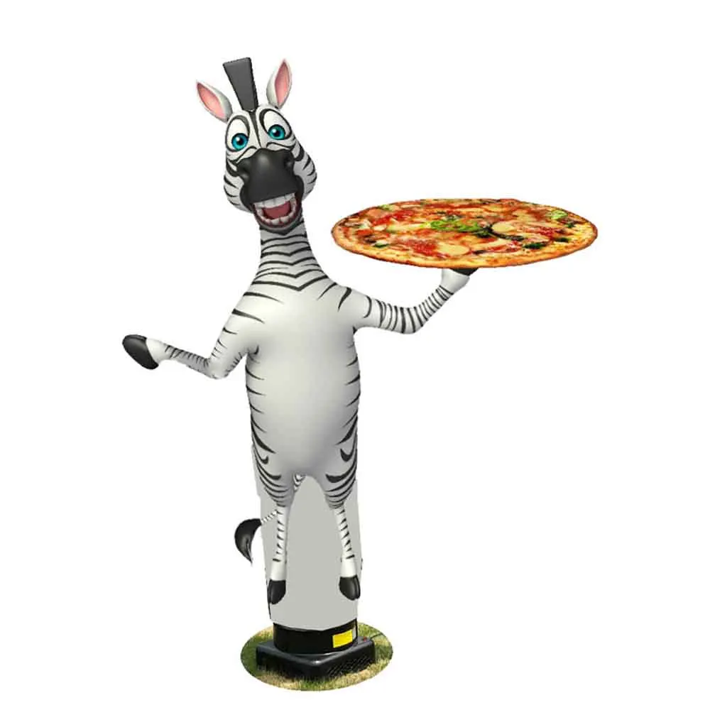 Inflatable ad air horse holding pizza
