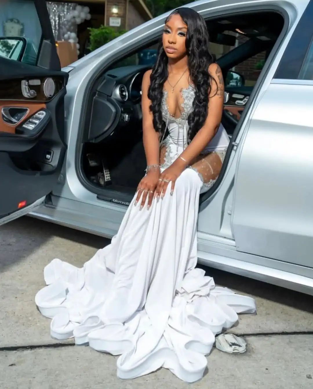 

Вечернее платье Radia May с оранжевыми пайетками и вышивкой в ​​стиле русалки, женское длинное платье с высоким воротником без рукавов, прозрачное сетчатое платье с бисером, длинное выпускное платье BP107, индивидуальный пошив