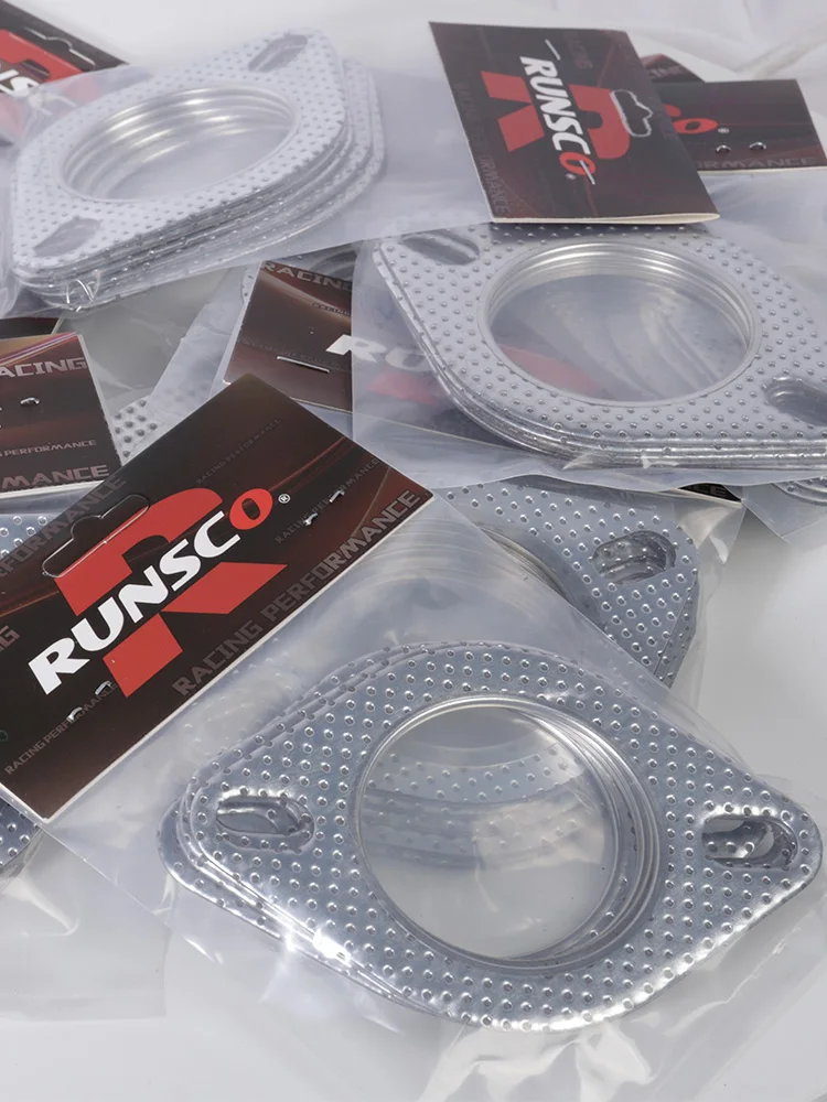 2.0/2.16/2.36/2.5/2.75/3.0 inch Car Exhaust Downpipe Flange Gasket Exhaust Pipe Gasket Universal Two holes 5pcs/pack