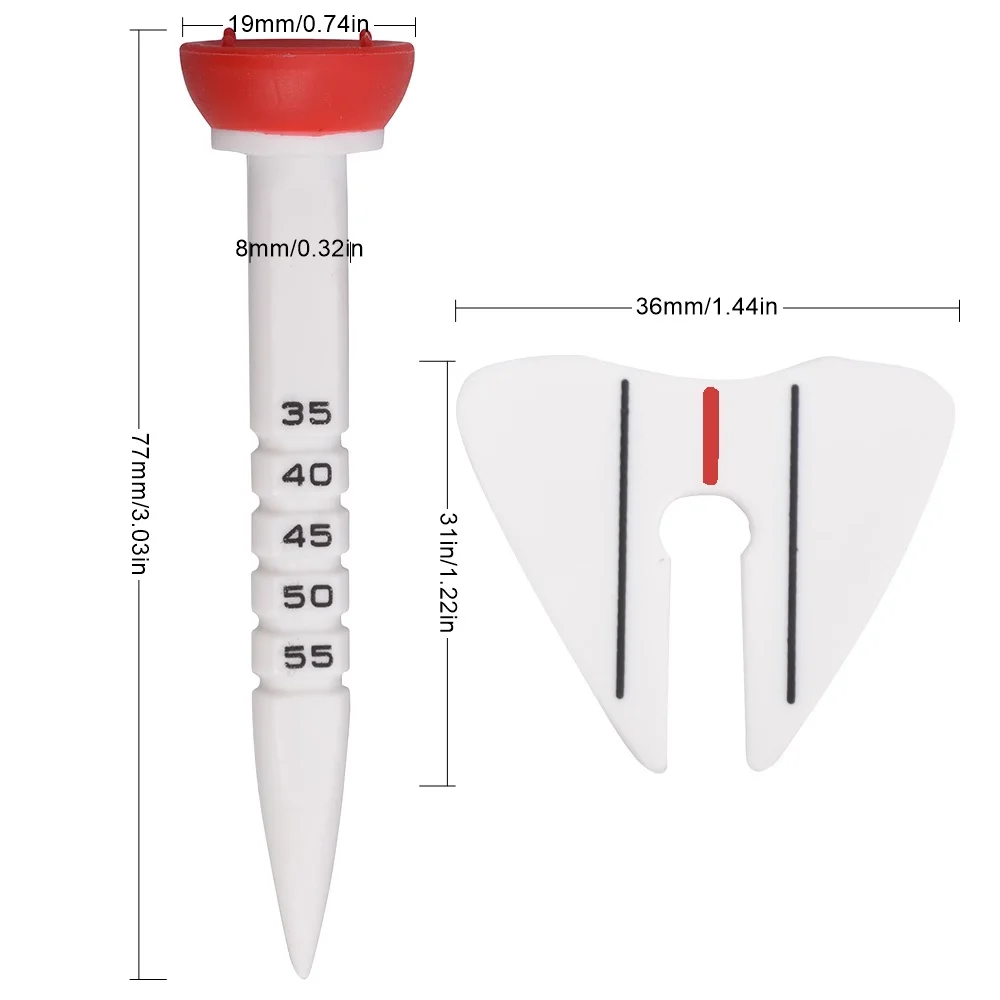 4 قطع 33-55 ملم ارتفاع قابل للتعديل ملحقات تدريب تي شيرت الجولف