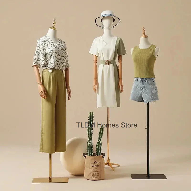 Clothing Store Mannequins Props Female Half Body with Head and Hands Mannequin Nordic Full Body Doll Display Wedding Model Shelf