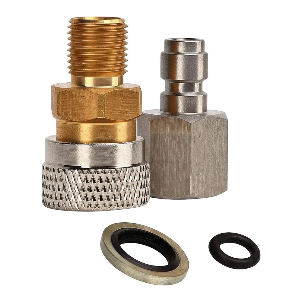 1/8 For BSP Quick Coupler Adaptor for Air Filling Charging Hose Compatible with Standard Pneumatic Tool Interfaces
