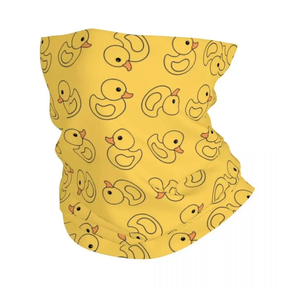 Yellow Classic Rubber Duck Gothic Neck Gaiter Men Women UV Face Shield Winter Bandana Scarf for Hiking