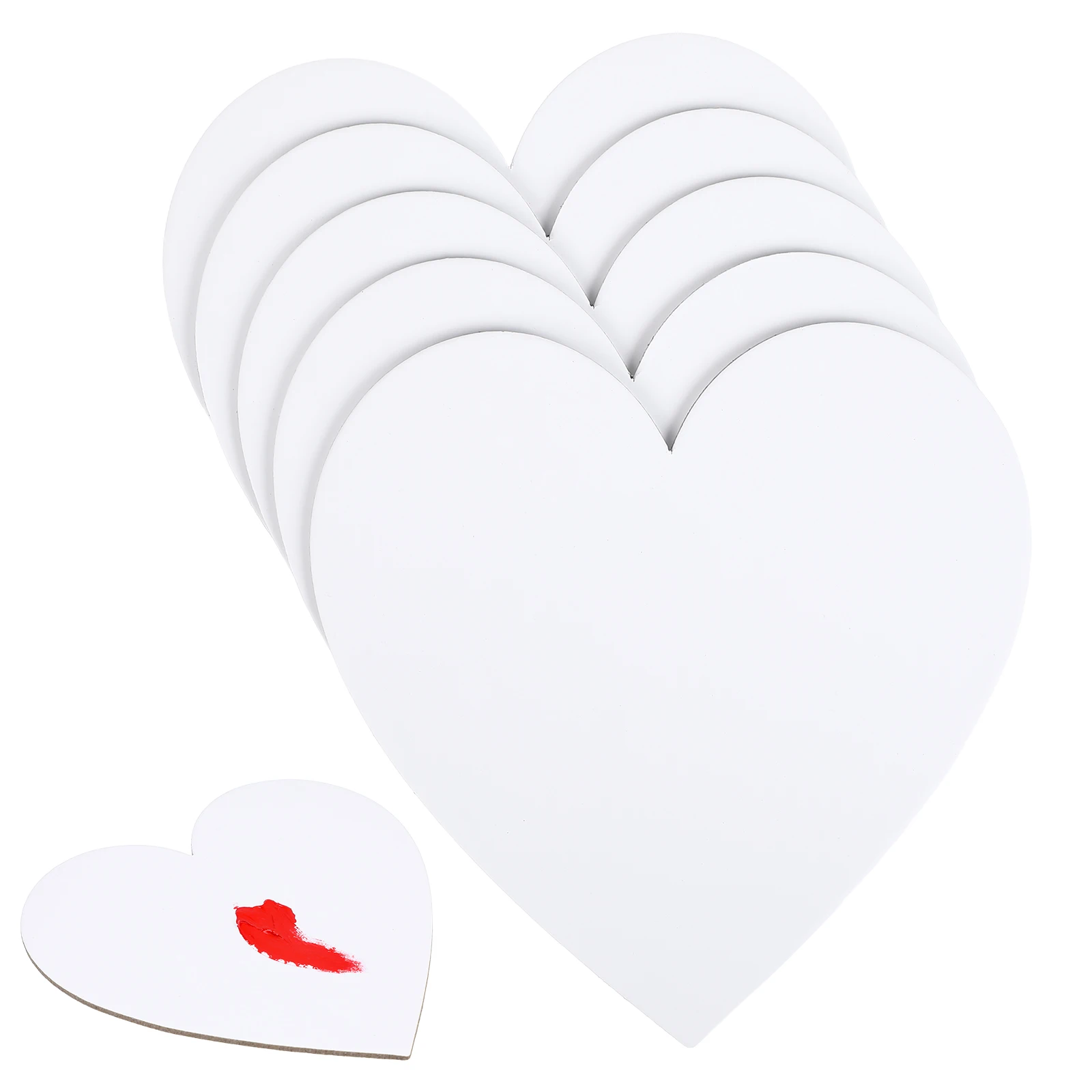 5 قطع من ألواح الرسم القطنية على شكل قلب، لوحات سميكة يمكنك صنعها بنفسك لرسومات قماشية من الأكريليك الزيتي تستخدم لوحات DIY