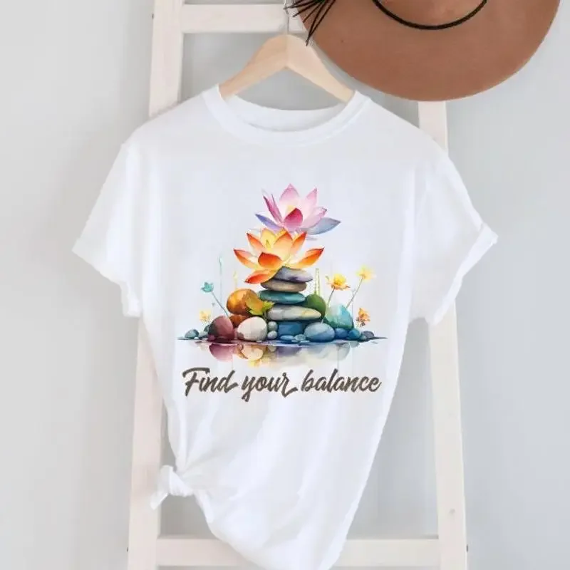 Find Your Balance T Shirt Beach Yoga Meditation Instructor Holiday Festival