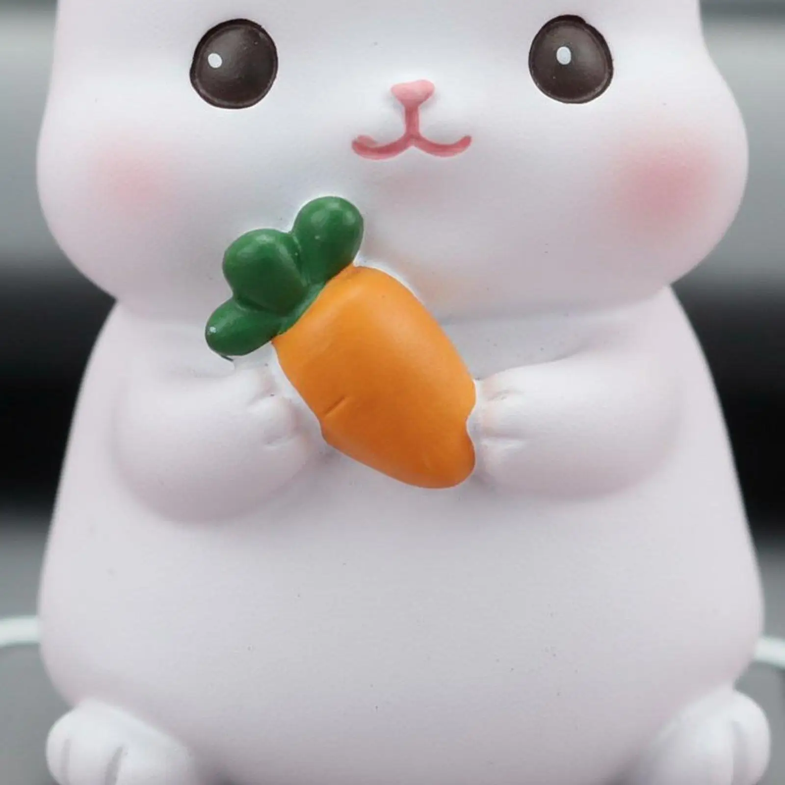 Hare Figurine Playful Poses Cute Hare Figurine Fine Detailing Bunny Statue for Kids, Car Dashboard, Cake Topper, Office Desk