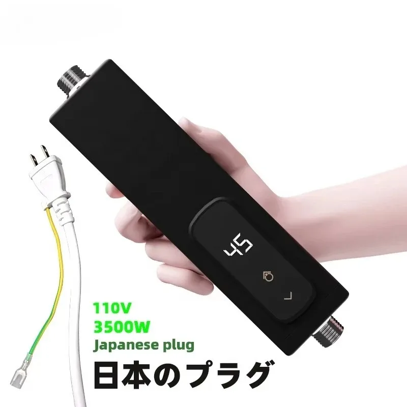 【Más Vendido】Calentador de Agua Eléctrico Instantáneo de Pared de 3500W con Enchufe Americano-Japonés de 110V, Listo para Usar, Mini Tanque, para Cocina y Baño