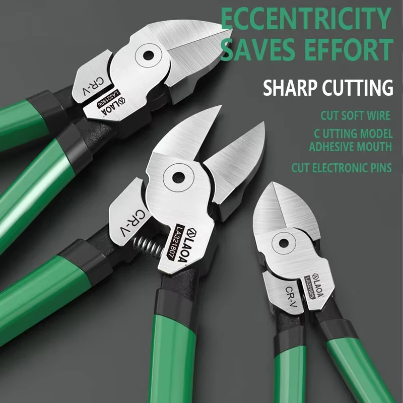 LAOA CR-V Plastic Pliers Cable Cutter Water Mouth Pliers Electrical Wire Cutting Snips 5/6/7 Inch Electrician Hand Tools