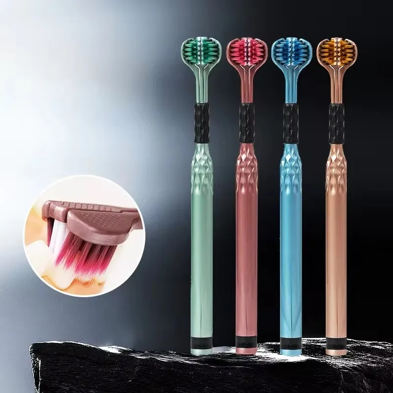 2Pcs/4Pcs-Three Sided Soft Bristled Toothbrush - Adult Household Cleaning and Gingival Protection Advanced Toothbrush A/B