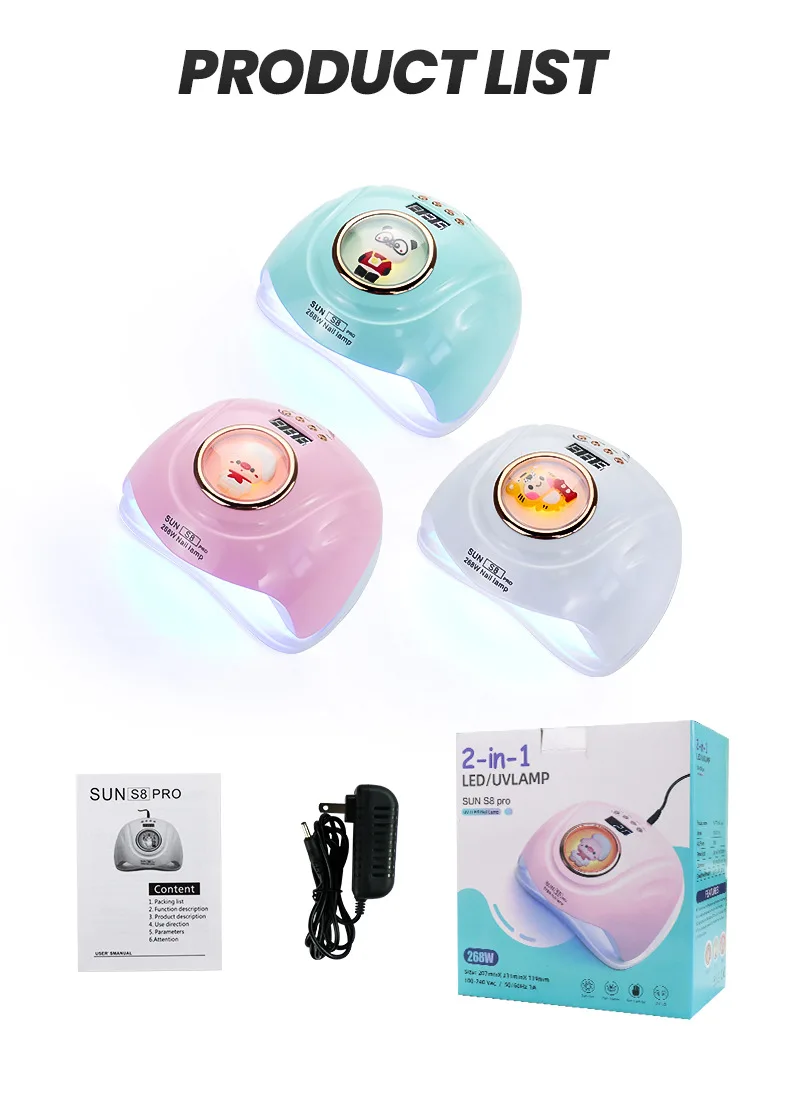 Lampe à ongles Portable, pointes d'ongles portables, lampe de polymérisation pour vernis Gel, lampe de luminothérapie à séchage rapide avec support