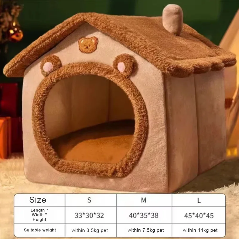 Enclosed Cat Kennel with Dirt-Resistant Material Detachable Washable Cat House Villa All-Season Indoor Outdoor Pet Shelter Large - view 6
