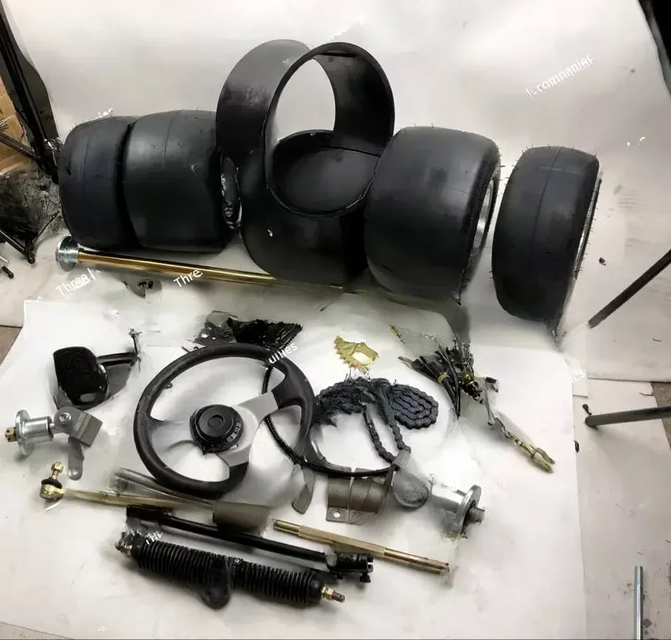 FOR Full Set Go Kart Axle 1M Rear wheel axle rim tire  kit go kart complete  10*4.5-5 11*7.10-5