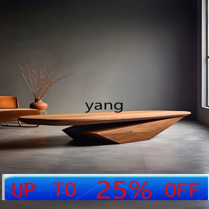 

LH high-end solid wood coffee table living room home design table designer creative coffee table