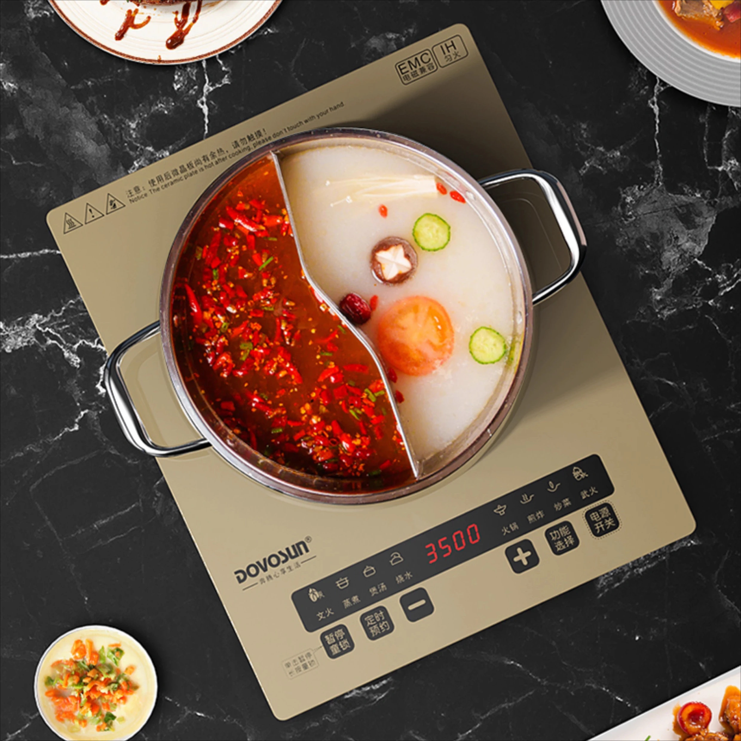 Genuine concave induction cooker 3500W household stir-fry fire new concave stove intelligent touch table inlay  induction cooker