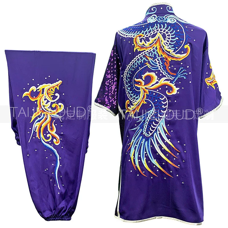 Kids & Adults Southern Long Fist (Nanquan) Kung Fu Competition & Performance Costume - Embroidered Dragon Martial Arts Uniform