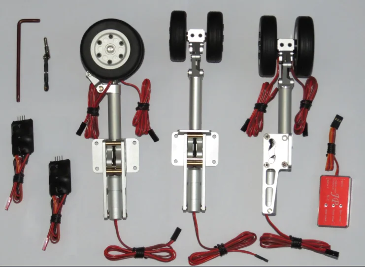 Train d'atterrissage d'avion commercial XAERO pour modèles RC, train d'atterrissage rétractable en aluminium robuste, avion de ligne à l'échelle 1/10-1/20