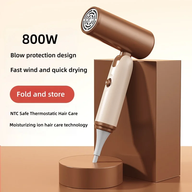 New Home Children's Dormitory Folding Hair Dryer with High Wind Speed Drying, Portable Blue Light Hair Dryer