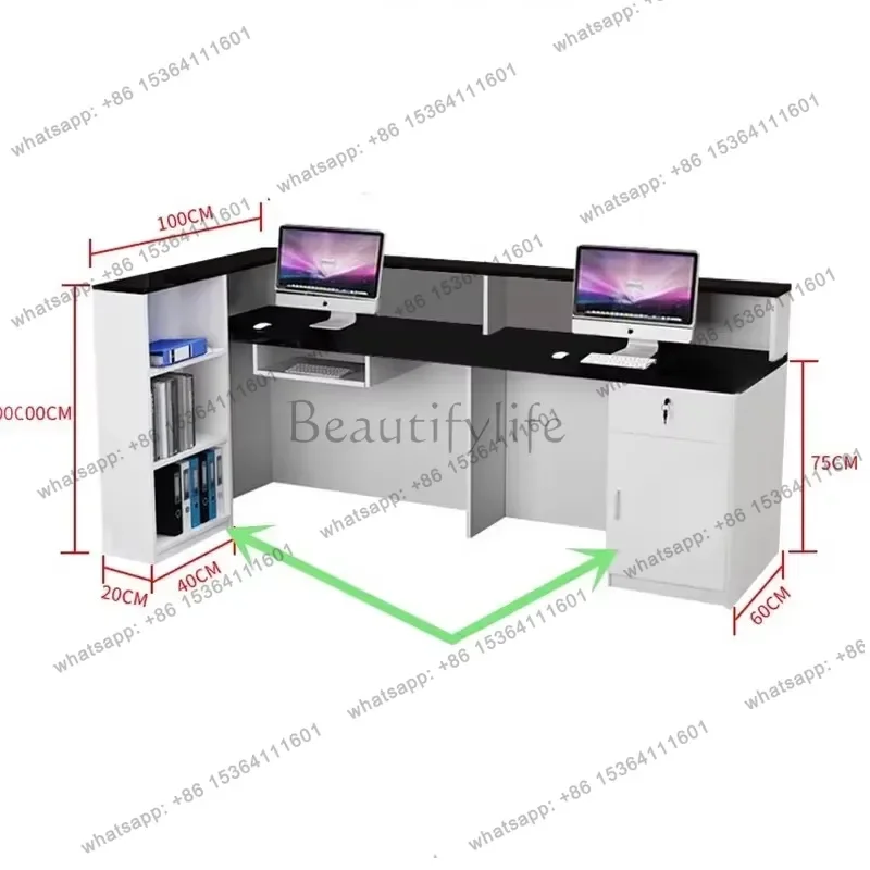 LJY Luxury Design Reception Desks OfficeBeauty Checkout Counter Reception Desks Modern Salon Mostrador Negocio Commercial Furnit